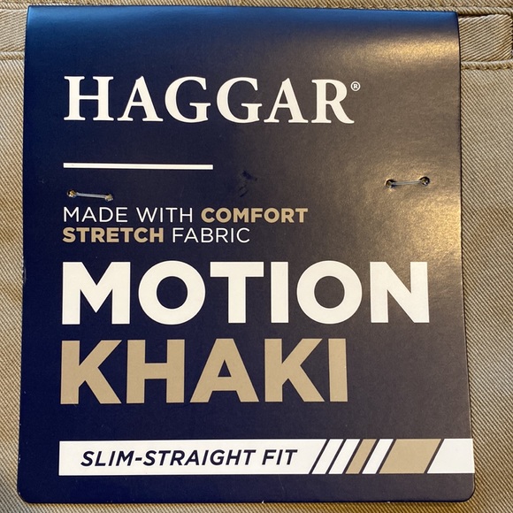Haggar SZ 29 x 32 Motion Stretch Khaki Pants New D8 - Picture 4 of 13